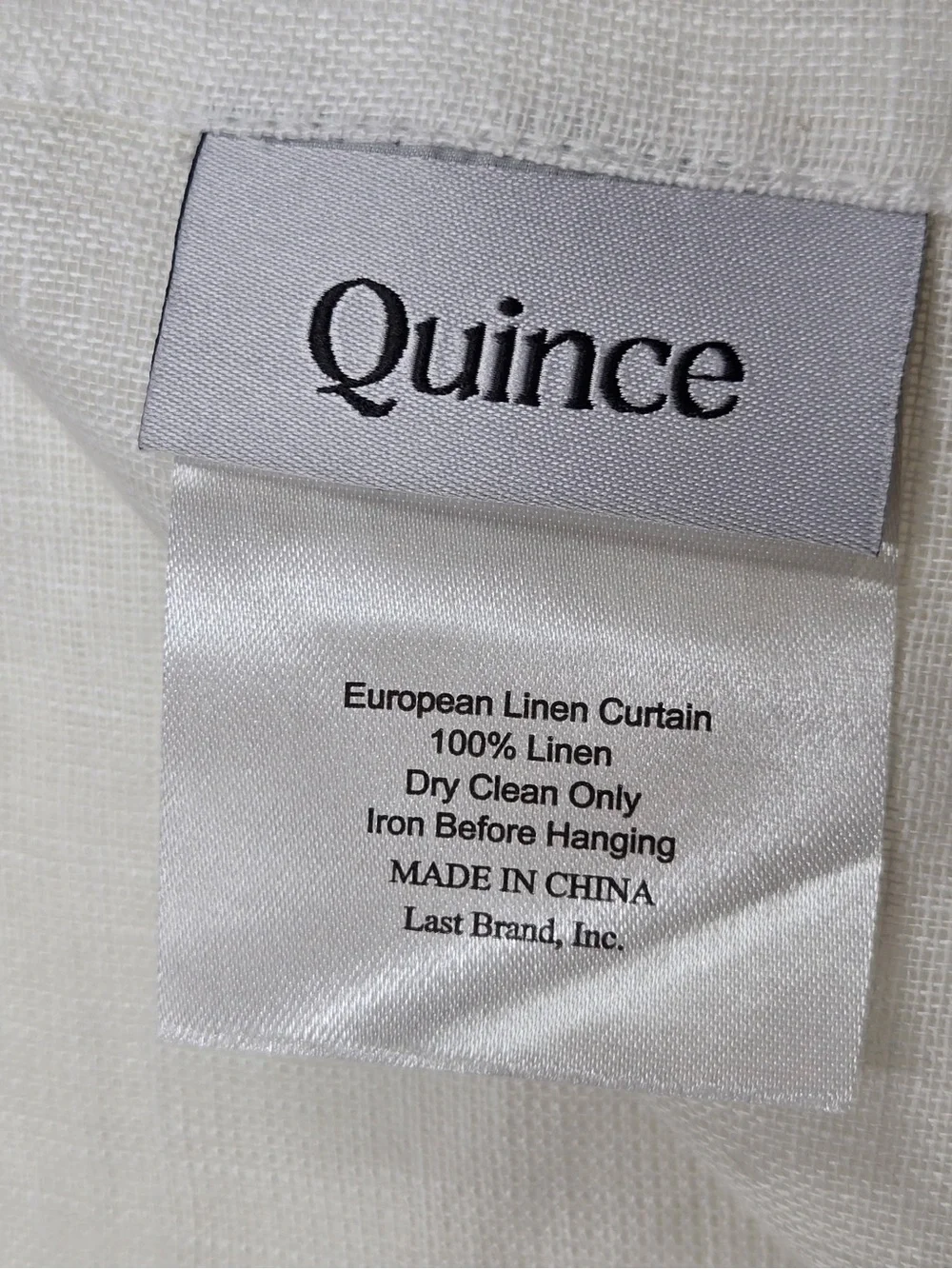 NWT QUINCE Set Of 4 48x96 European Linen Sheer Curtains White 0307